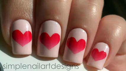Valentines Day Heart Nail Art Tutorial