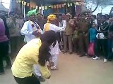 Modern Girl Performing Desi Dance at Street with Street Performers