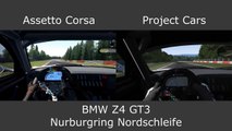 Project Cars vs Assetto Corsa Comparison: BMW Z4 GT3 @ Nordscheife Cockpit Cam