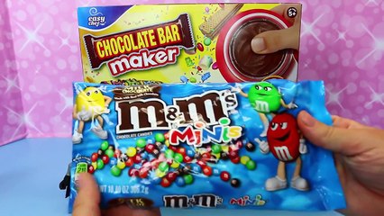 Chocolate Maker with Batman and Superman with Cinderella Making Candy Bar with M&M and Car