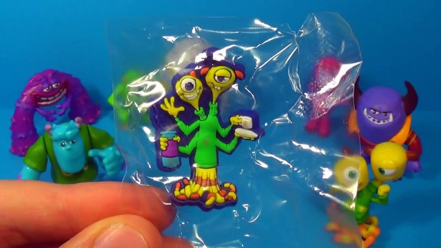 Disney MONSTERS UNIVERSITY surprise eggs Mike Wazowski Sulley Art Terri Perry Johnny Worth