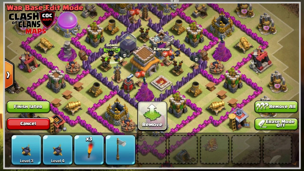 Clash of Clans - TH8 War Base Layout Defense St...