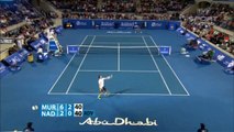 Rafael Nadal Amazing Point vs Andy Murray 2015 Mubadala World Tennis Championship SF
