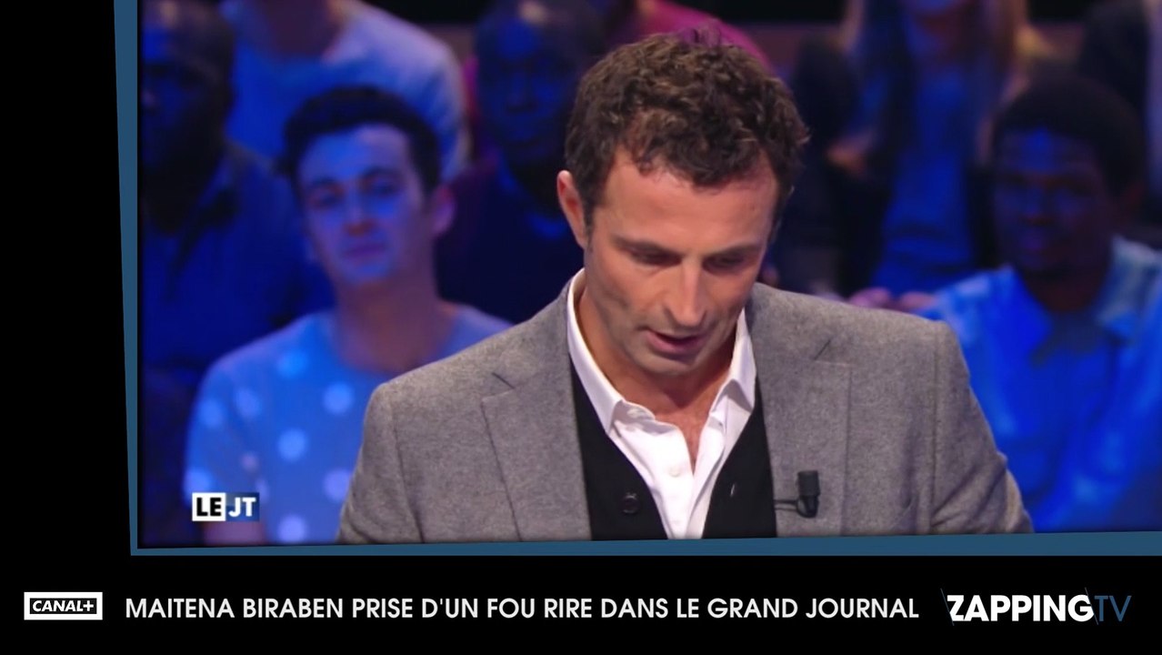 Le Grand Journal : Maïtena Biraben prise d'un énorme fou rire en découvrant une photo de Franck Ribéry