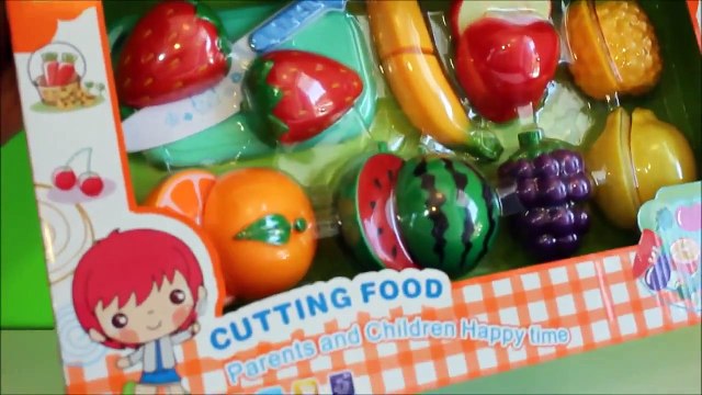 Learn names of fruits with toy Velcro cutting fruits playset unboxing HD