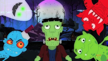 Five Little Monsters | Halloween Nursery Rhymes And Kids Songs
