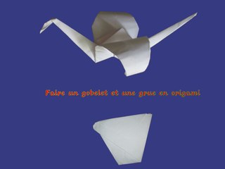 Gobelet et grue (oiseau)