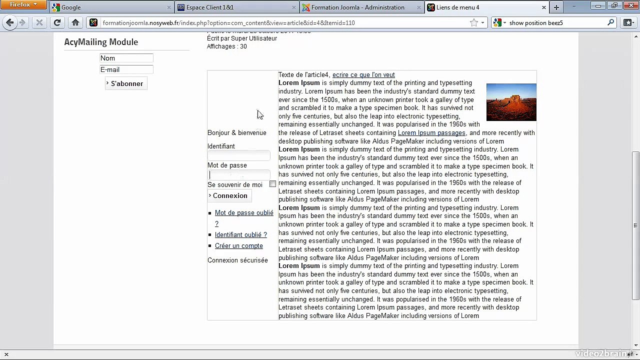 11.Les modules Joomla!