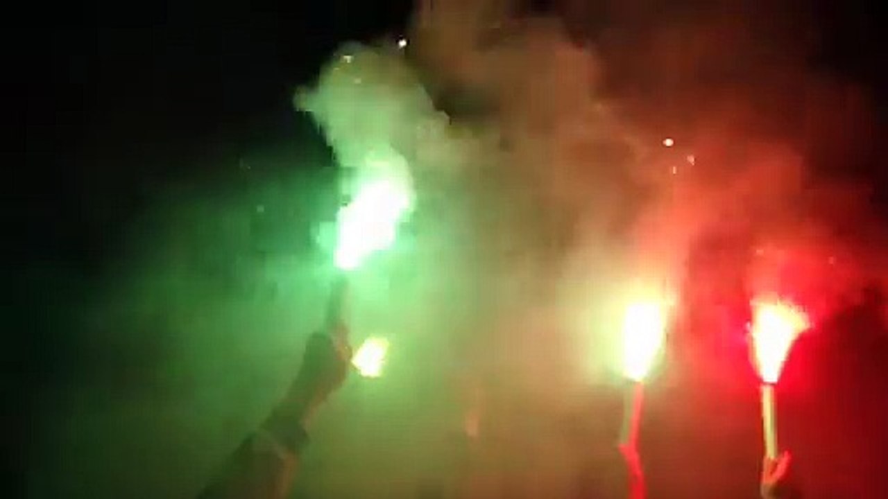 Le départ du bus stéphanois vers Lyon à la veille du 111e derby OL-ASSE