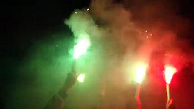 Le départ du bus stéphanois vers Lyon à la veille du 111e derby OL-ASSE