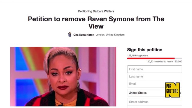 Thousands Petition to Remove Raven Symone From 'The View'