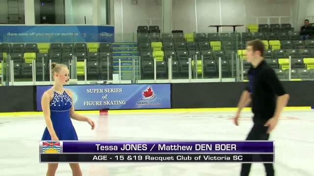 Tessa Jones & Matthew Den Boer - Novice Pairs - 2016 Skate Canada BC/YK Sectional Championships