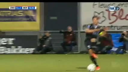 Wout Weghorst Goal - Zwolle 0 - 1 Heracles -  Eredivisie - 07/11/2015