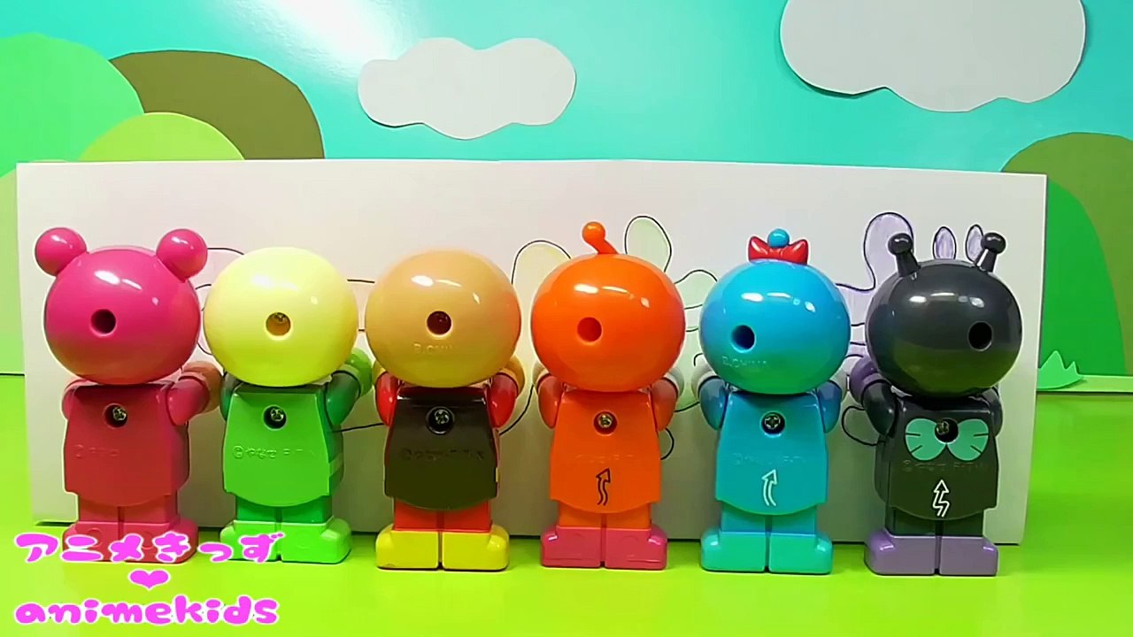 アンパンマン おもちゃ アニメ ねんど いろんな色の顔！ animekids アニメきっず animation Anpanman Toy Clay