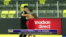 Victoria Verrelli/Tyler Gunara - Pre Novice Pattern Dance  - 2016 Skate Canada BC/YK Sectional Championships