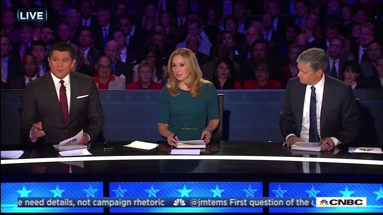 GOP presidential candidates CNBC debate, top group. Full HD. Part 1