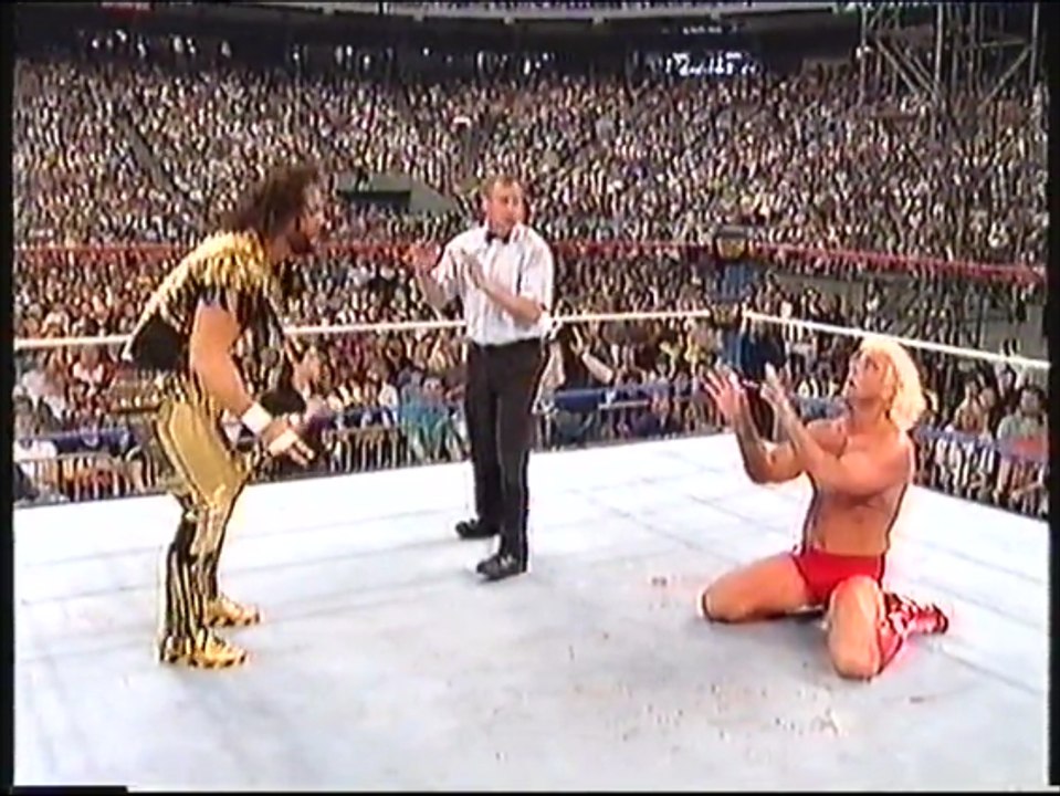 Randy savage vs. ric flair - wrestlemania 8 (german)