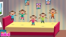 Five Little Monkeys Jumping on the Bed Nursery Rhyme Cartoon Animation Rhymes Songs for Ch