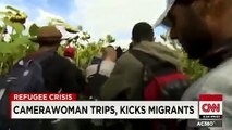 CAUGHT on CAMERA : Hungarian Camerawoman Trips, Kicks Migrant