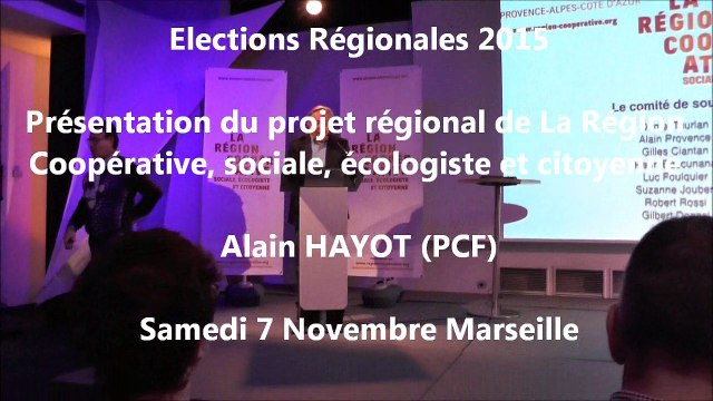 Alain-HAYOT / Elections régionales PACA/Meeting / 1er décembre 2015 / Marseille