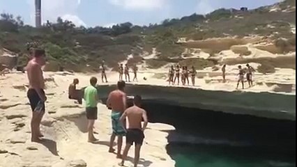 The Maltese cliff diving champion!