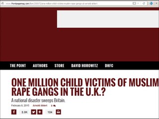 Up to 1 million children in the UK raped by Muslim gangs
