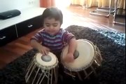 Kid Playing Tabla - Very Cute