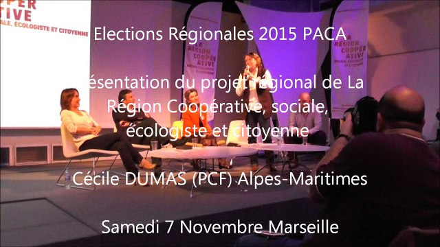 Cecile-DUMAS / Elections régionales PACA/Meeting / 1er décembre 2015 / Marseille