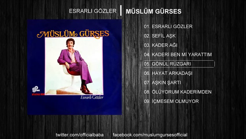 Muslum Gurses Esrarli Gozler 1980 Full Album Dailymotion Video