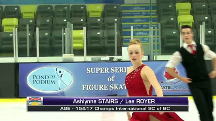 Ashlynne Stairs & Lee Royer - Junior Free Dance - 2016 Skate Canada BC/YK Sectional Championships