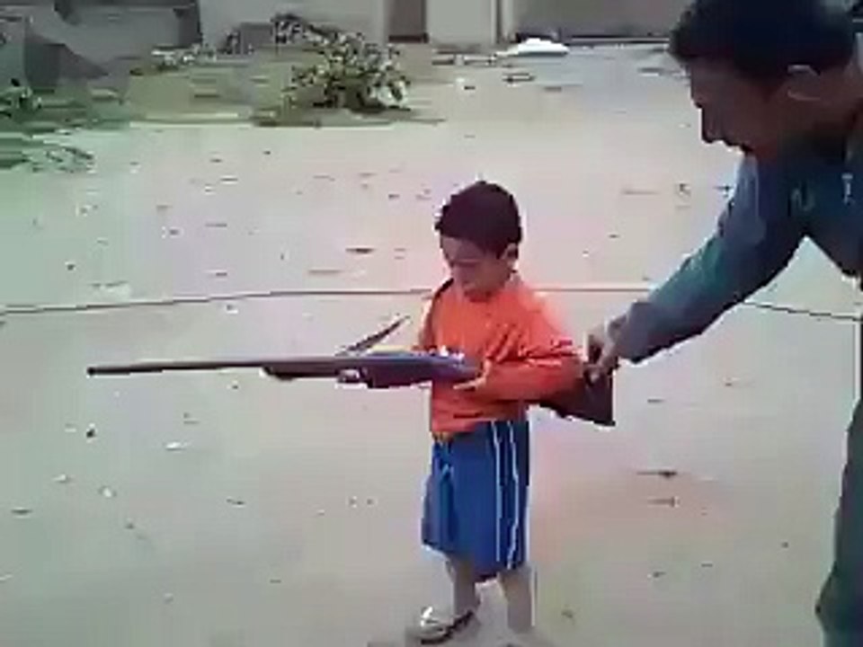 A Little Hunter ,,, Funny trigger by a baby ,,