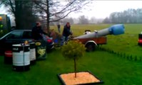 Homemade Cannon Fail Blows Out All The Windows