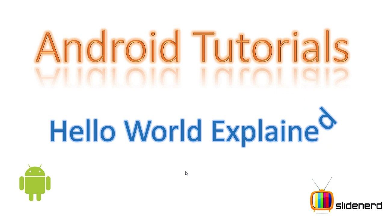#5 Hello world Android Example