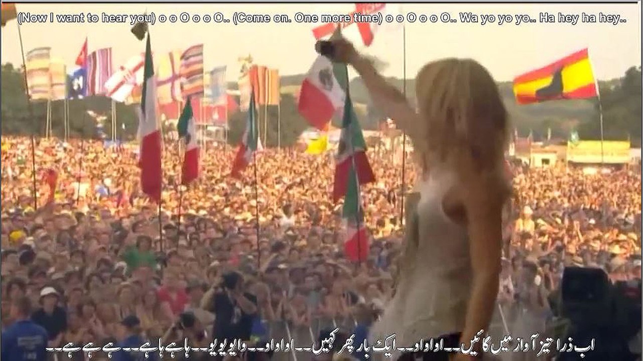Shakira Whenever Wherever Glastonbury 2010 Live Lyrics Urdu Subtitles
