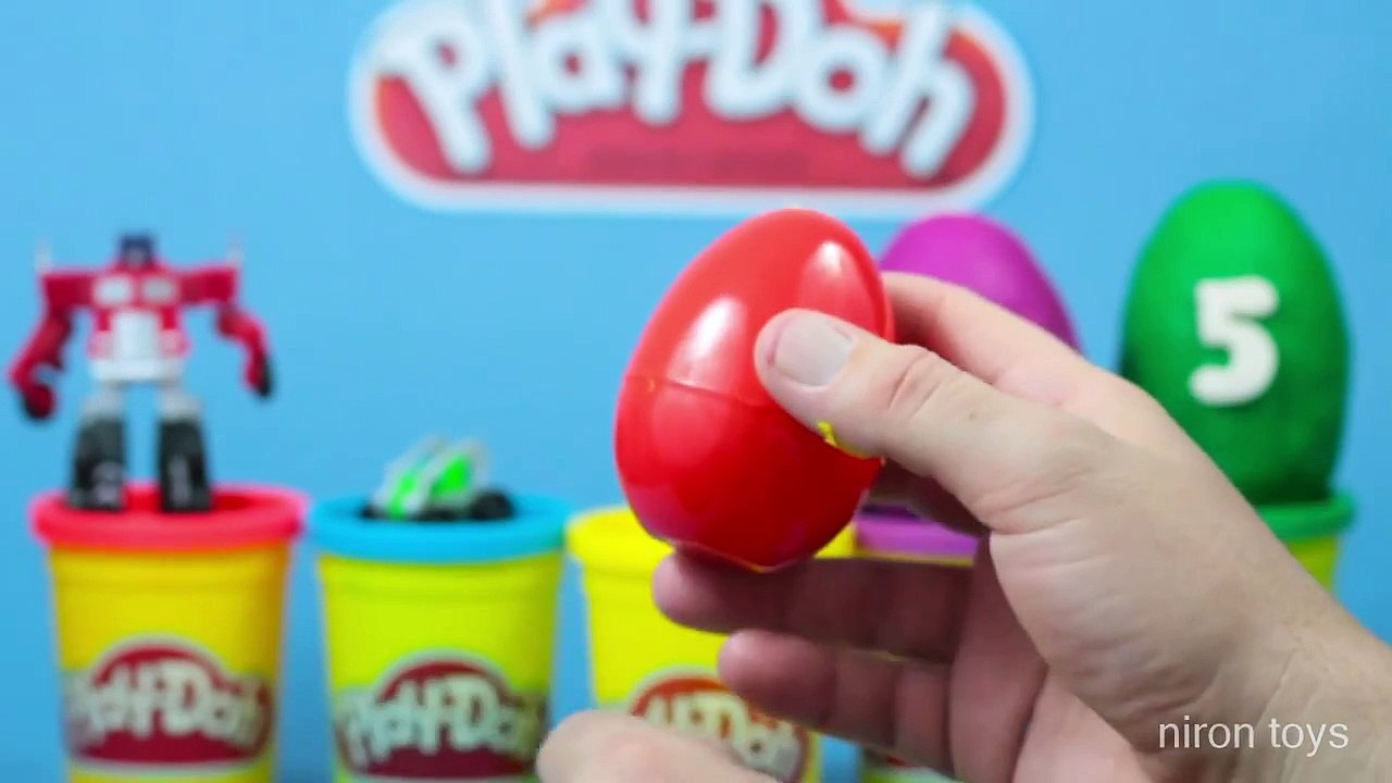 Play Doh Surprise Eggs Numbers and Assembly