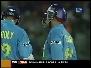 Virender Sehwag blasts 4,4,6,4,4,4 Total 26 of an over.