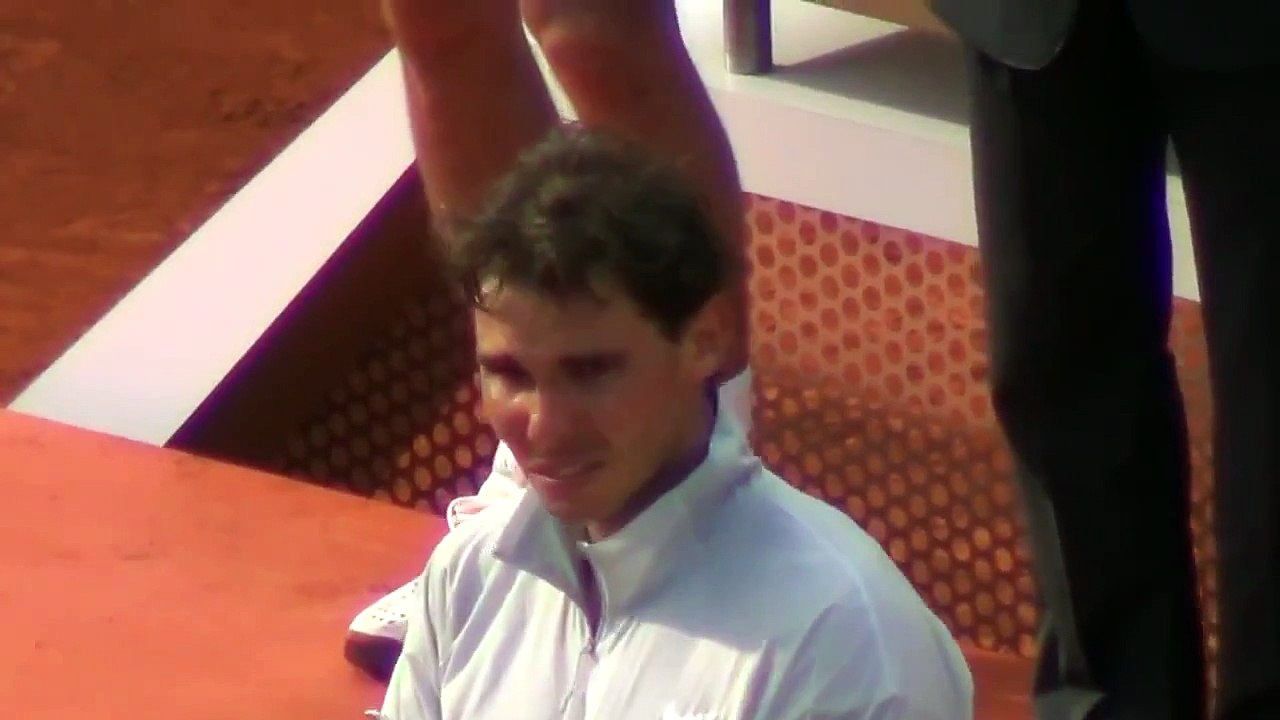 Rafael Nadal in tears