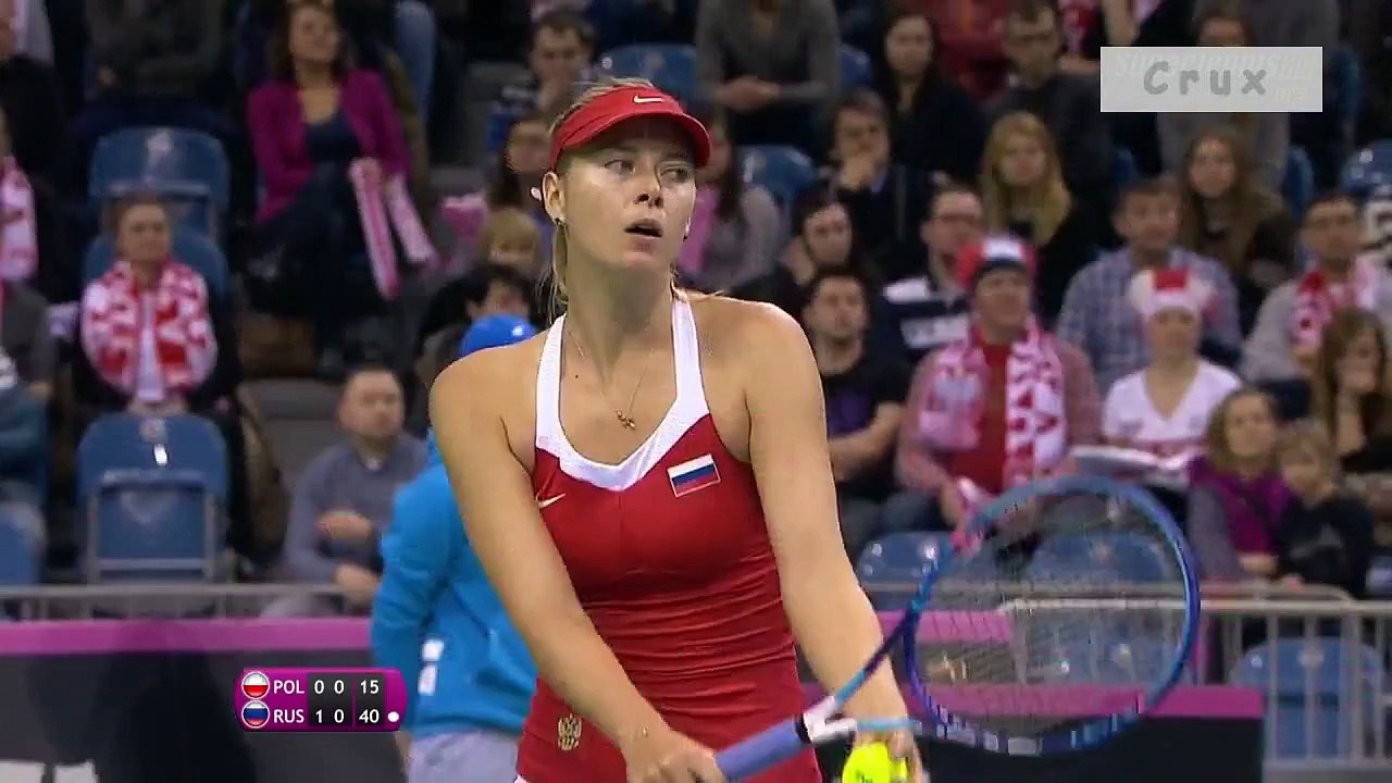 Fed Cup 2015 RUSSIA vs POLAND Highlight Maria Sharapova vs Agnieszka Radwanska