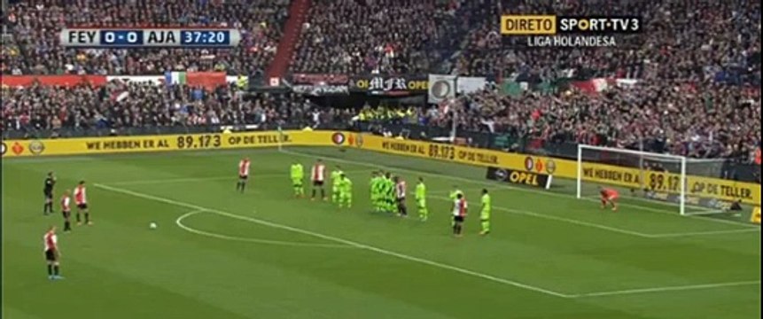 Sven van Beek goal 1-0 | Feyenoord - Ajax Amsterdam | Eredivise | 08/ 11/ 2015