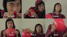 Balonla müzik yapmak - Komik videolar - Funny videos