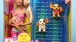 Barbie Frozen Elsa Princess Anna Puppy Water Racing Carosel Dog Park Swim & Race Pups Disn