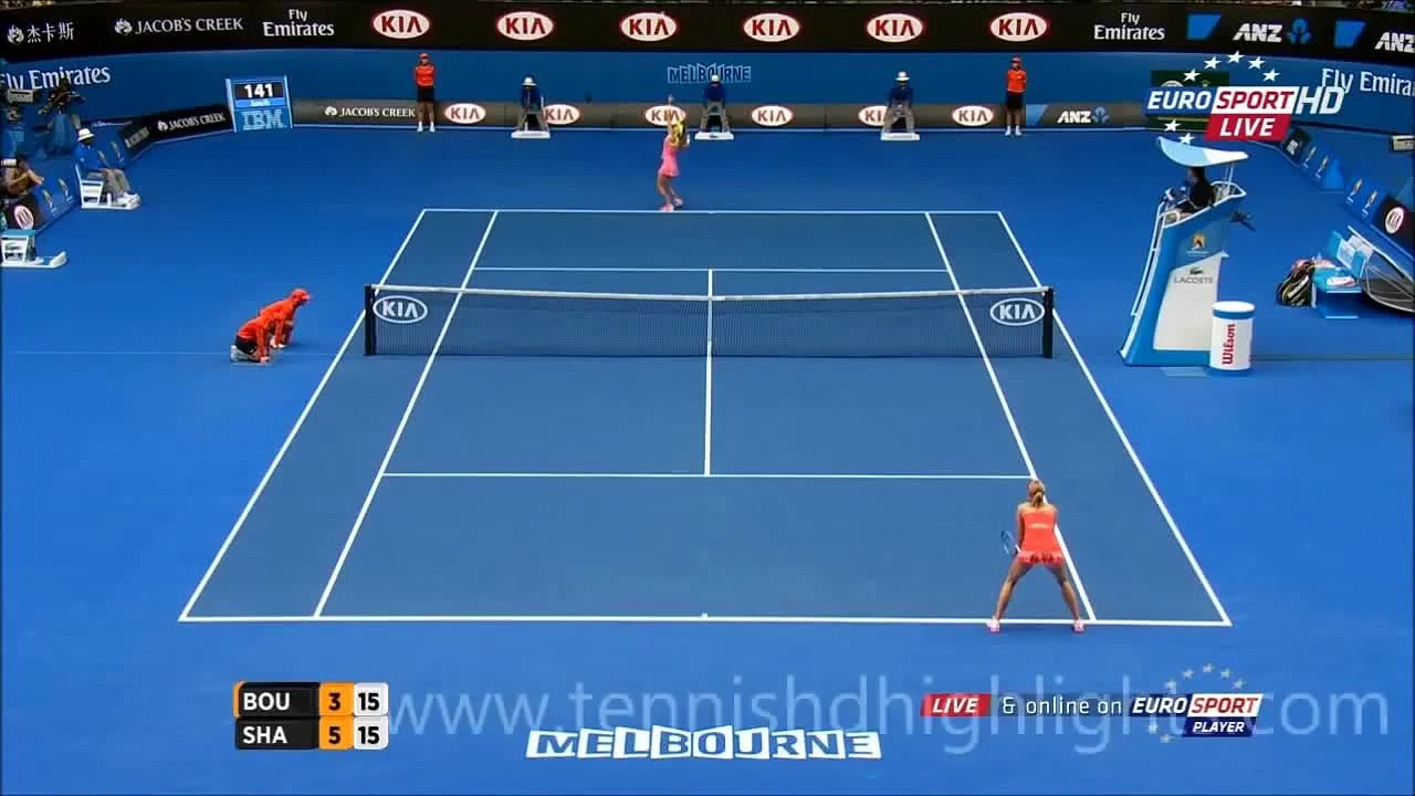 Eugenie Bouchard AMAZING POINT vs Maria Sharapova Australian Open 2015 QF Highlights HD