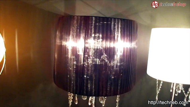 Lampe sur pied design MERION en acier chromé (noir)