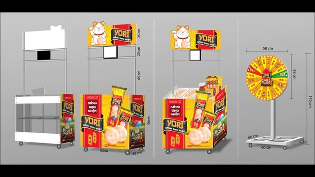 Xưởng Sản xuất quầy kệ quảng cáo, booth trưng bài siêu thị giá rẻ nhất tại HCM