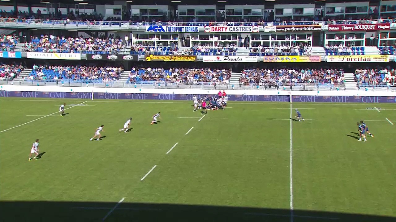 TOP 14 - Castres-Racing: 34-8 - Essai Rémy Grosso (CAS) - J8 - Saison 2015/2016