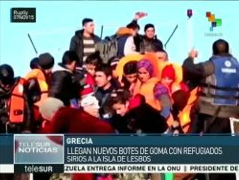 Varados, 15 mil refugiados en la isla griega de Lesbos