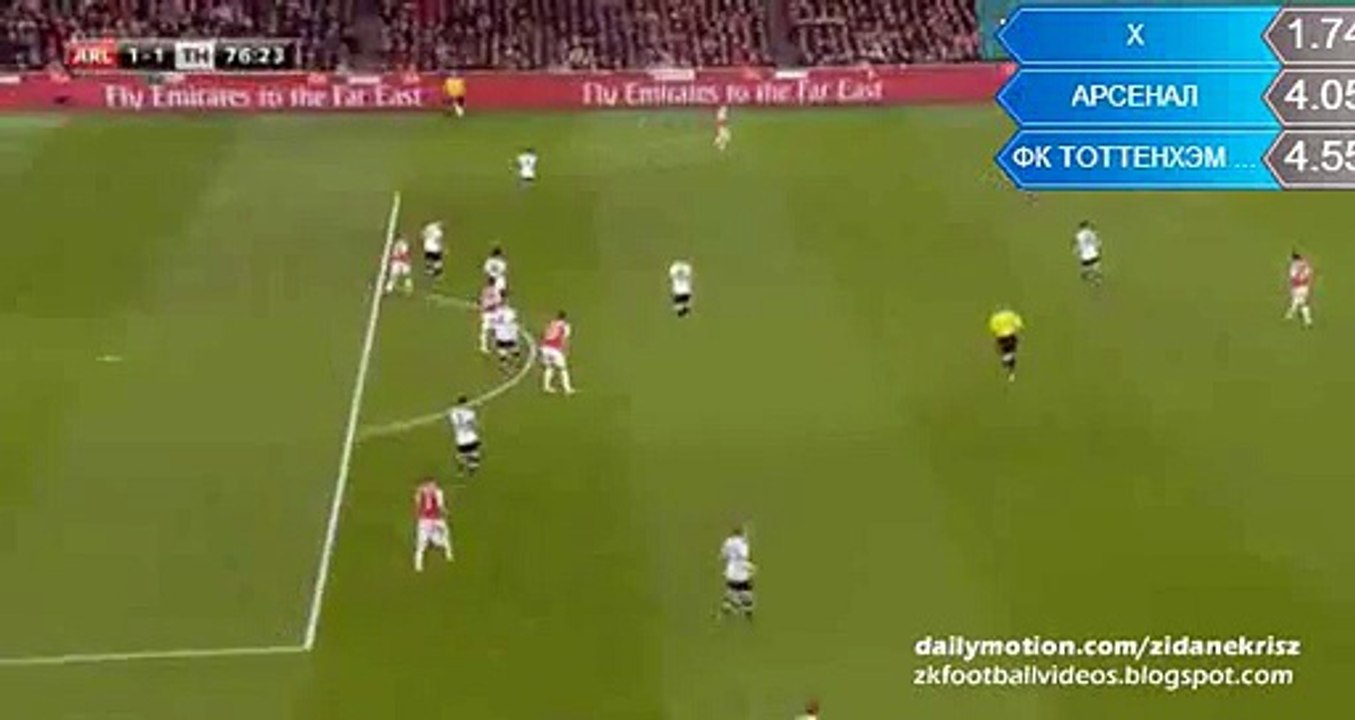 1-1 Kieran Gibbs Fantastic Goal - Arsenal v. Tottenham Hotspur 08.11.2015 HD
