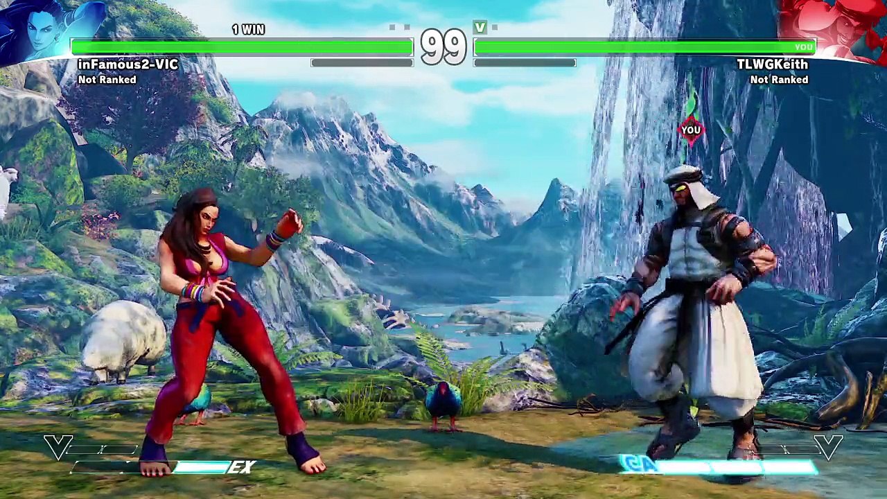 STREET FIGHTER V (BETA) Ranked match 1 Laura VS...