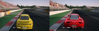 Assetto Corsa, Porsche 991 GT3, Ferrari 458 Italia; Catalunya Circuit, i5 4690 R7 370