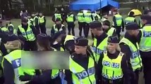 Chaotic scenes, brawl at migration camp in Sweden